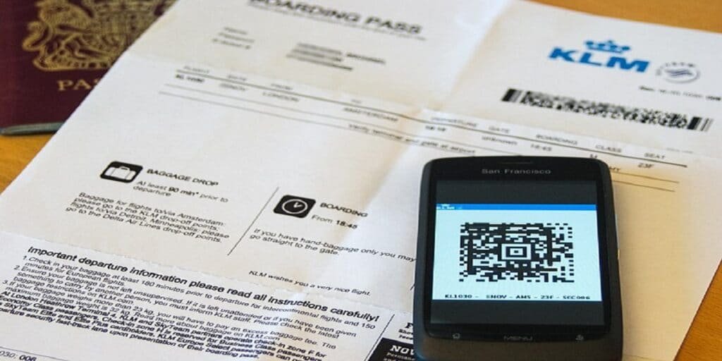 KLM Airlines Mobile boarding pass