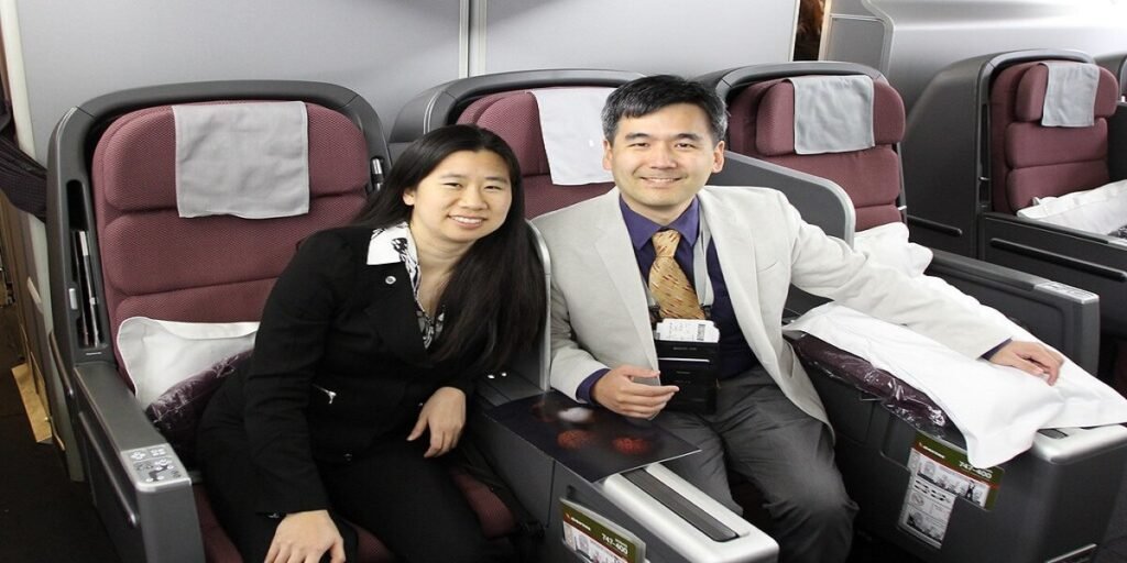 Qantas QF18 747 Business Class Seat Comfort