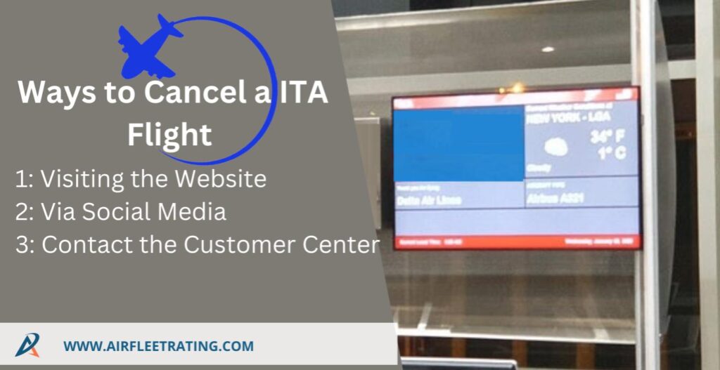 airfleetrating-Ways to Cancel an ITA Airways