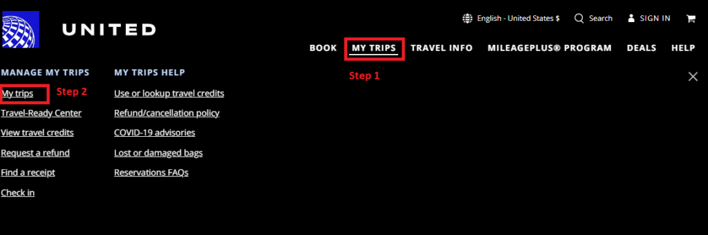 United My Trips