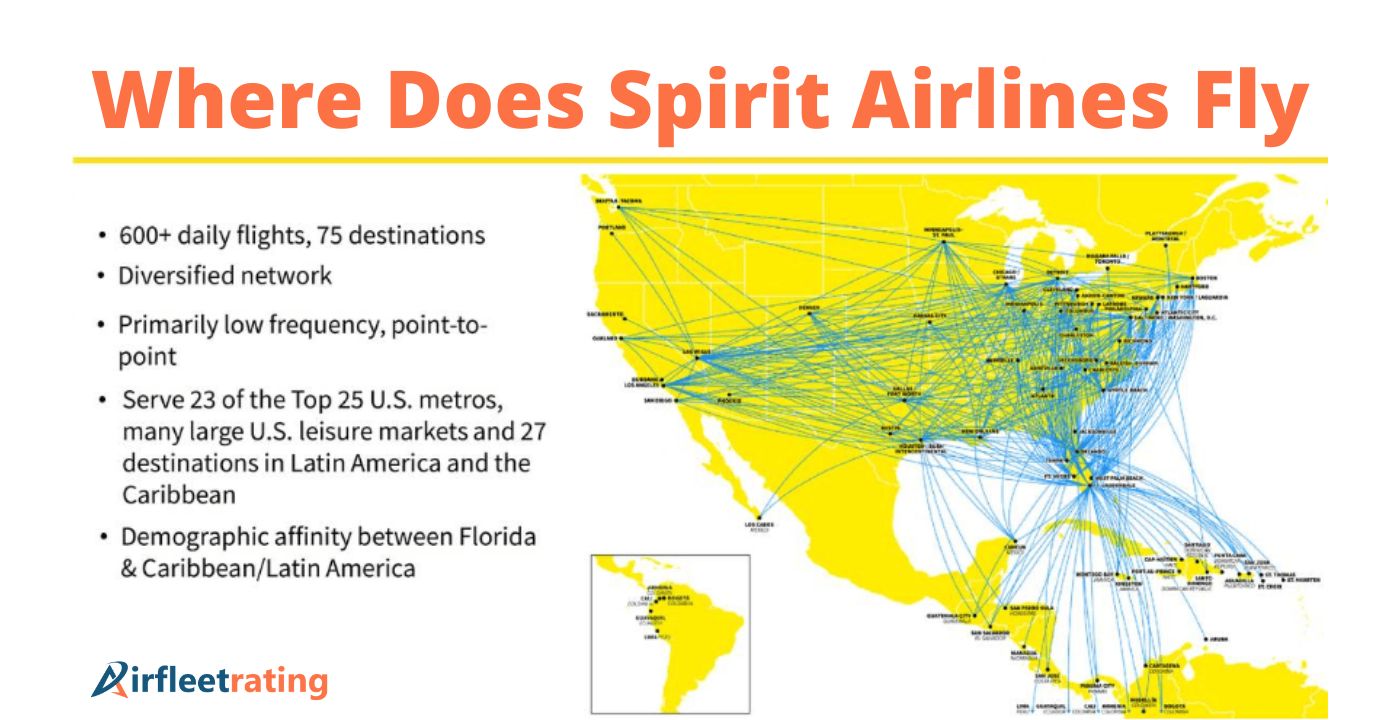 airfleetrating-Where Does Spirit Airlines Fly