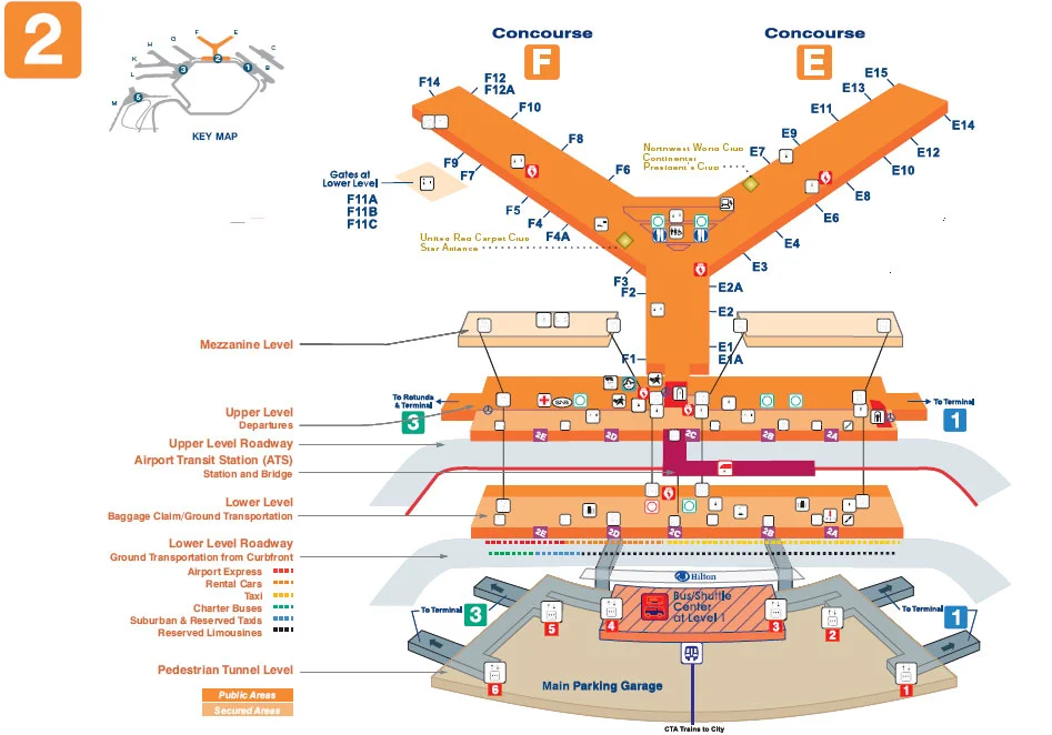 airfleetrating-ORD Airport Terminal 2