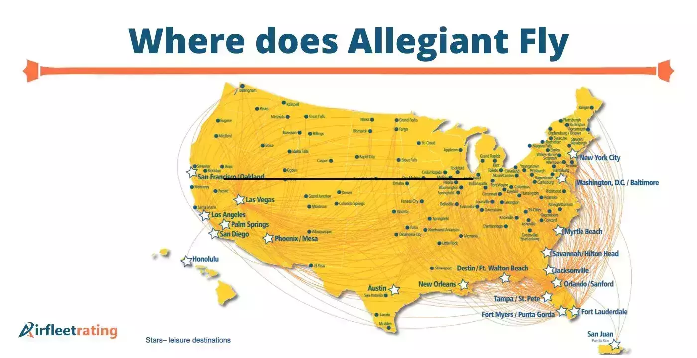 airfleetrating-Where does Allegiant Air Fly