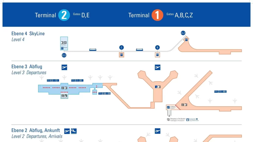 Frankfurt Airport Terminals Map