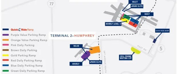 Image of parking at the msp airport