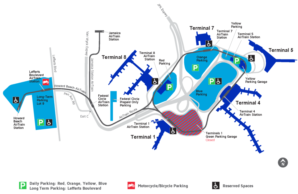 Image of map of jfk airport terminals